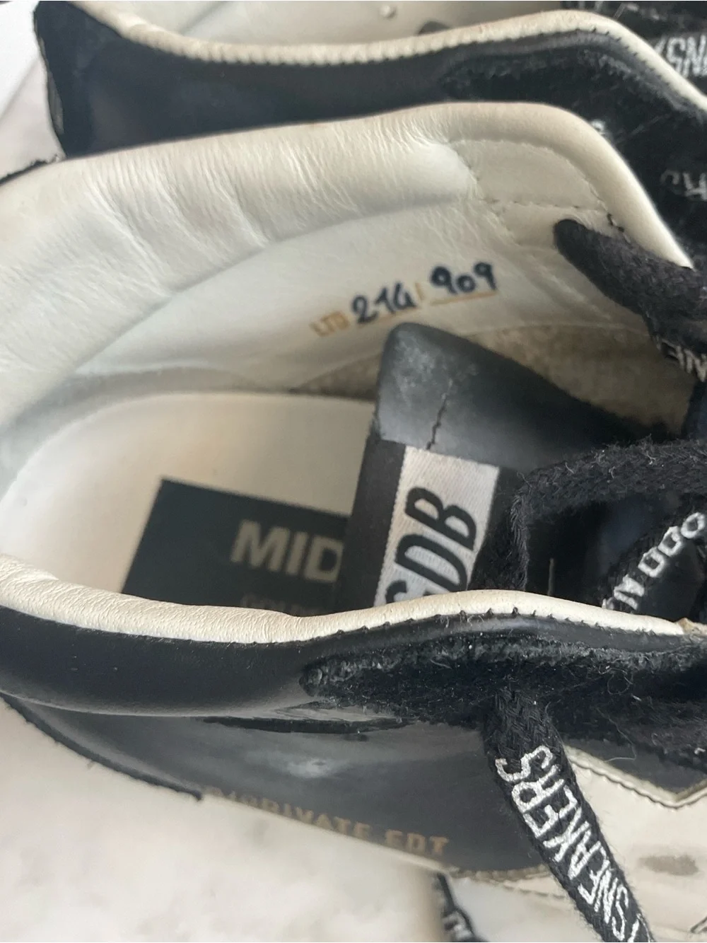 Golden Goose Kids Black and White Low-Top Sneakers